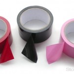 Bondage tape in red, black and pink